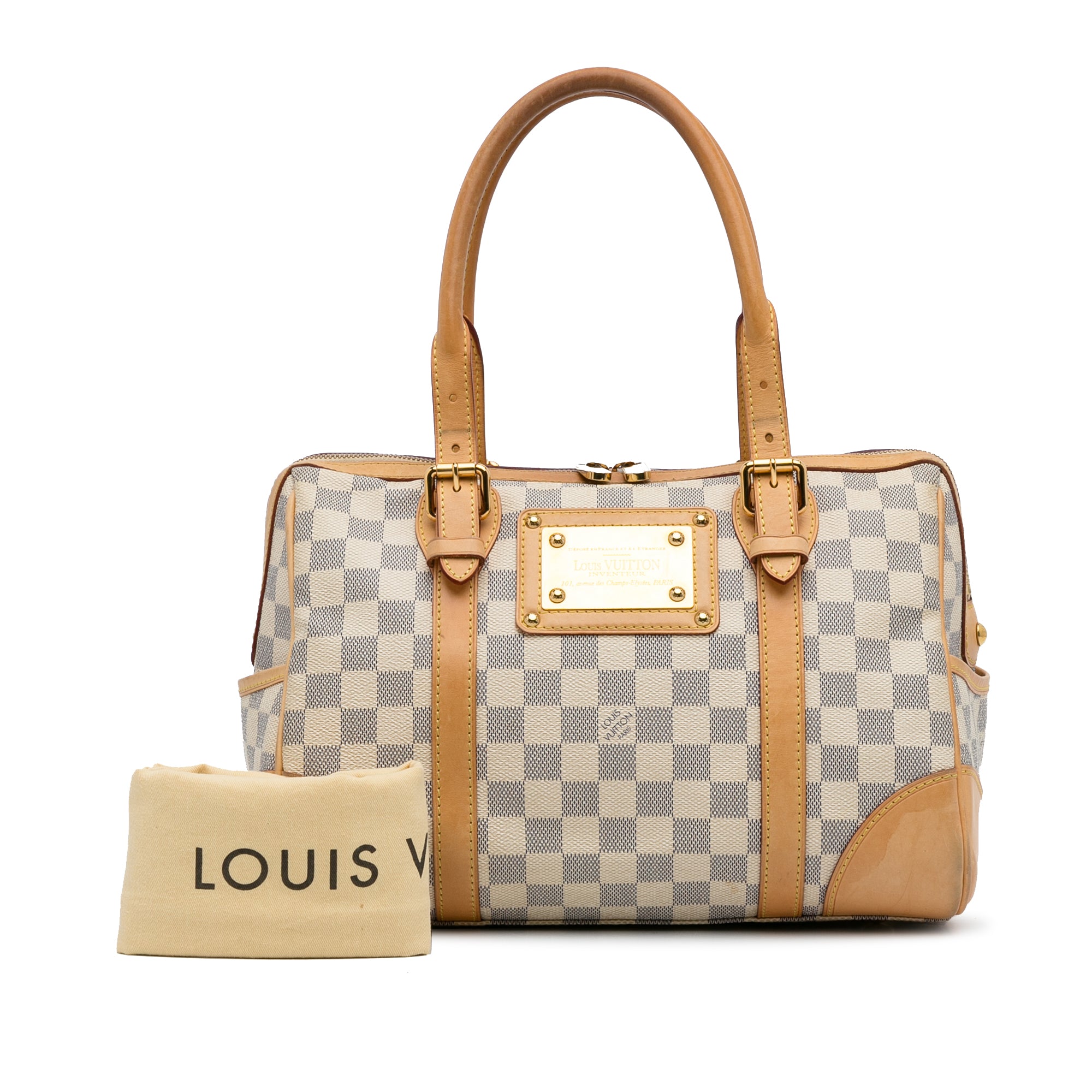Louis Vuitton Berkeley Azur Damier Boston Shoulder Bag