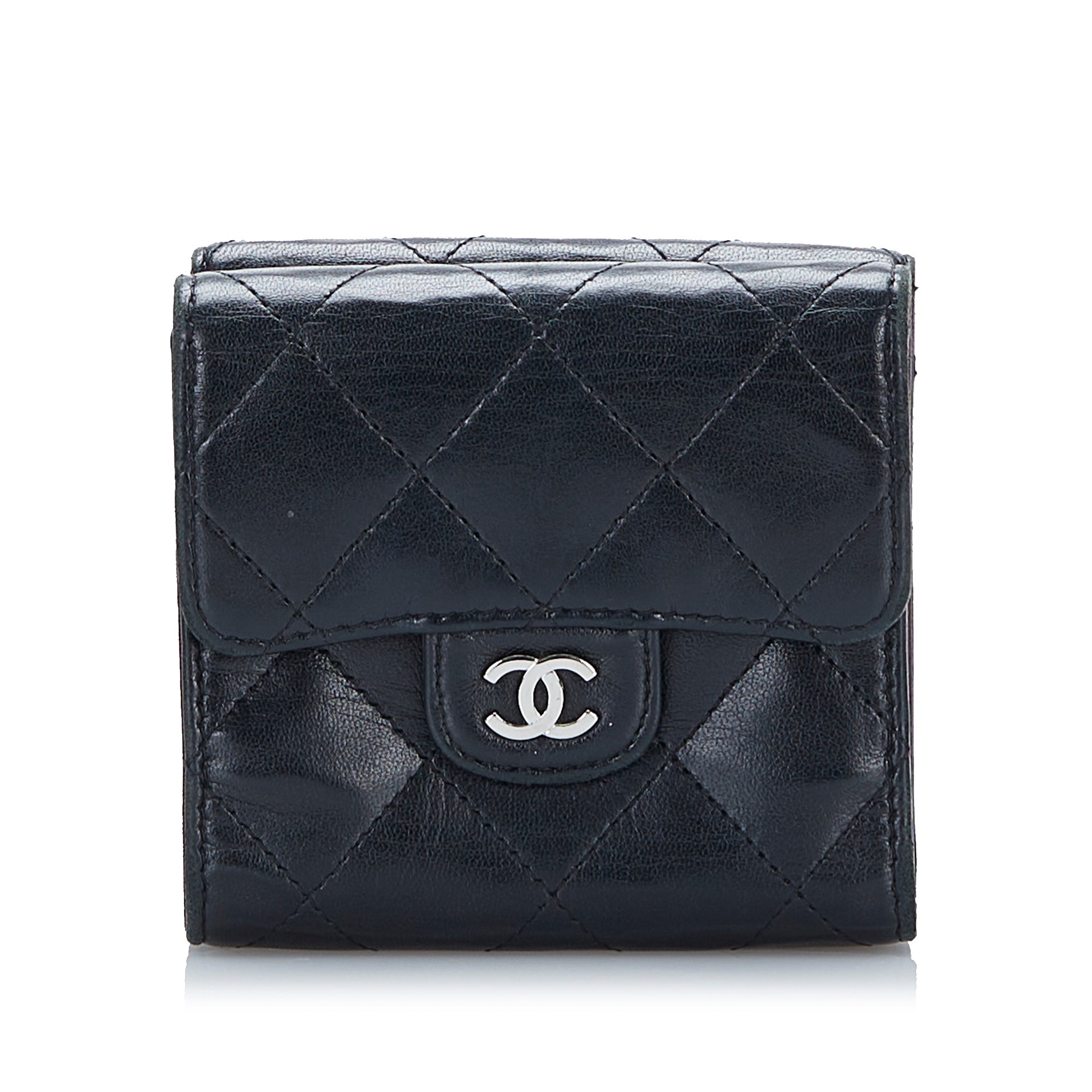 Black Chanel CC Flap Lambskin Wallet, Cra-wallonieShops Revival