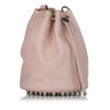 Pink Alexander Wang Diego Leather Drawstring Alpha Bucket Bag