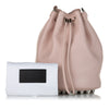 Pink Alexander Wang Diego Leather Drawstring Alpha Bucket Bag