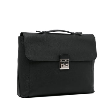 Black Louis Vuitton Taurillon Serviette Dorian Business Bag - Designer Revival