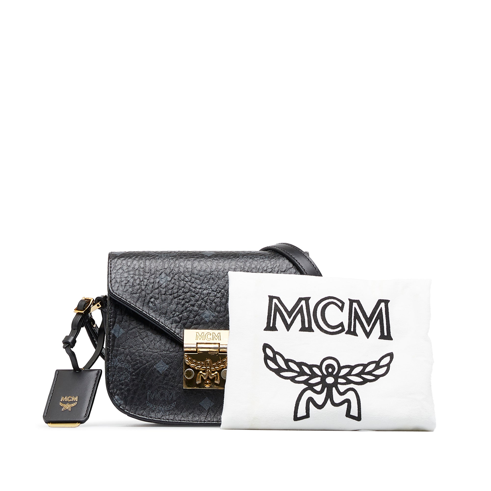 Black MCM Visetos Patricia Crossbody Bag – Designer Revival