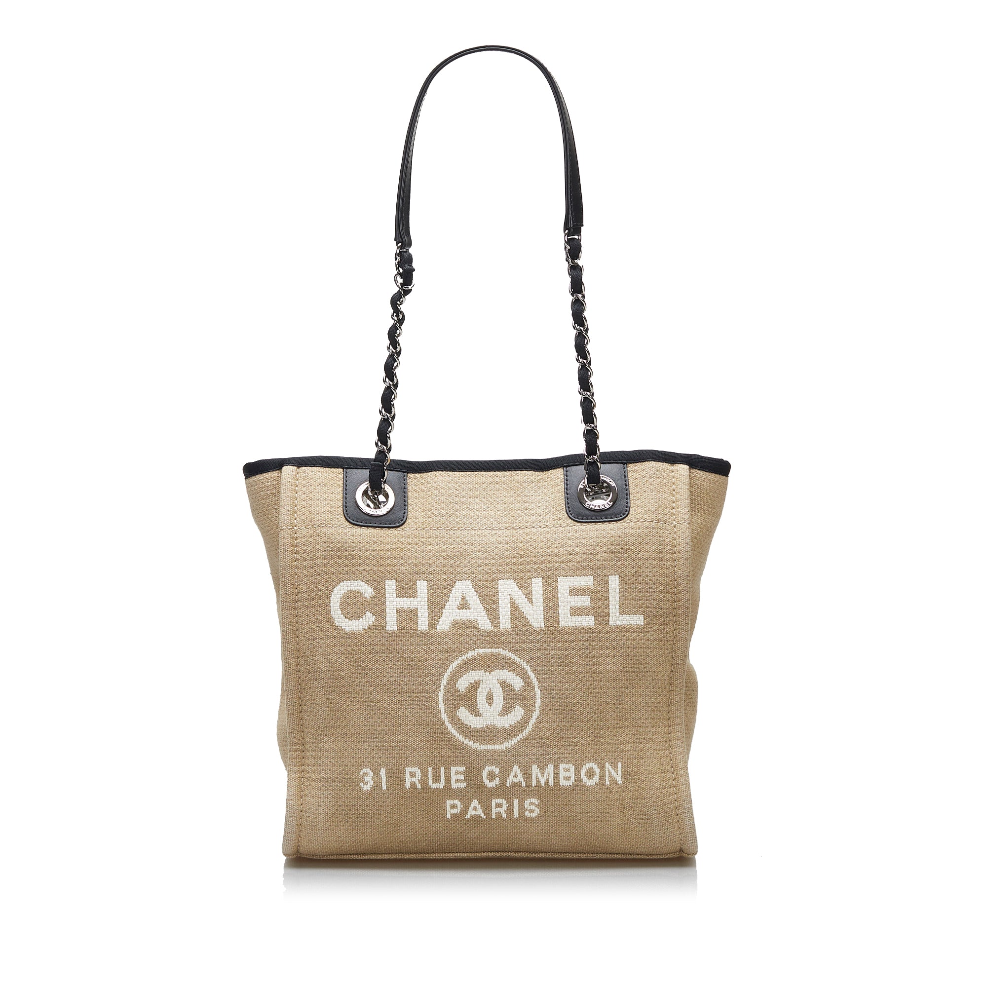 Brown Chanel Deauville Tote Bag  paire de clips d oreilles chanel