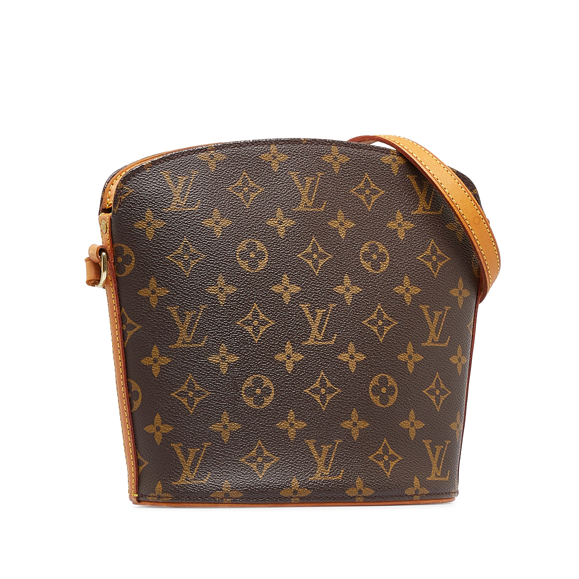 Louis Vuitton Brown Canvas Monogram Drouot Crossbody Bag Louis