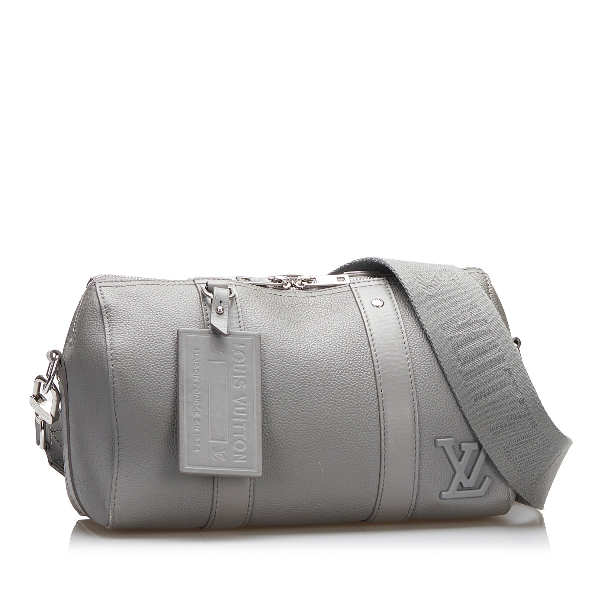 Gray Louis Vuitton Aerogram Keepall City Crossbody Bag