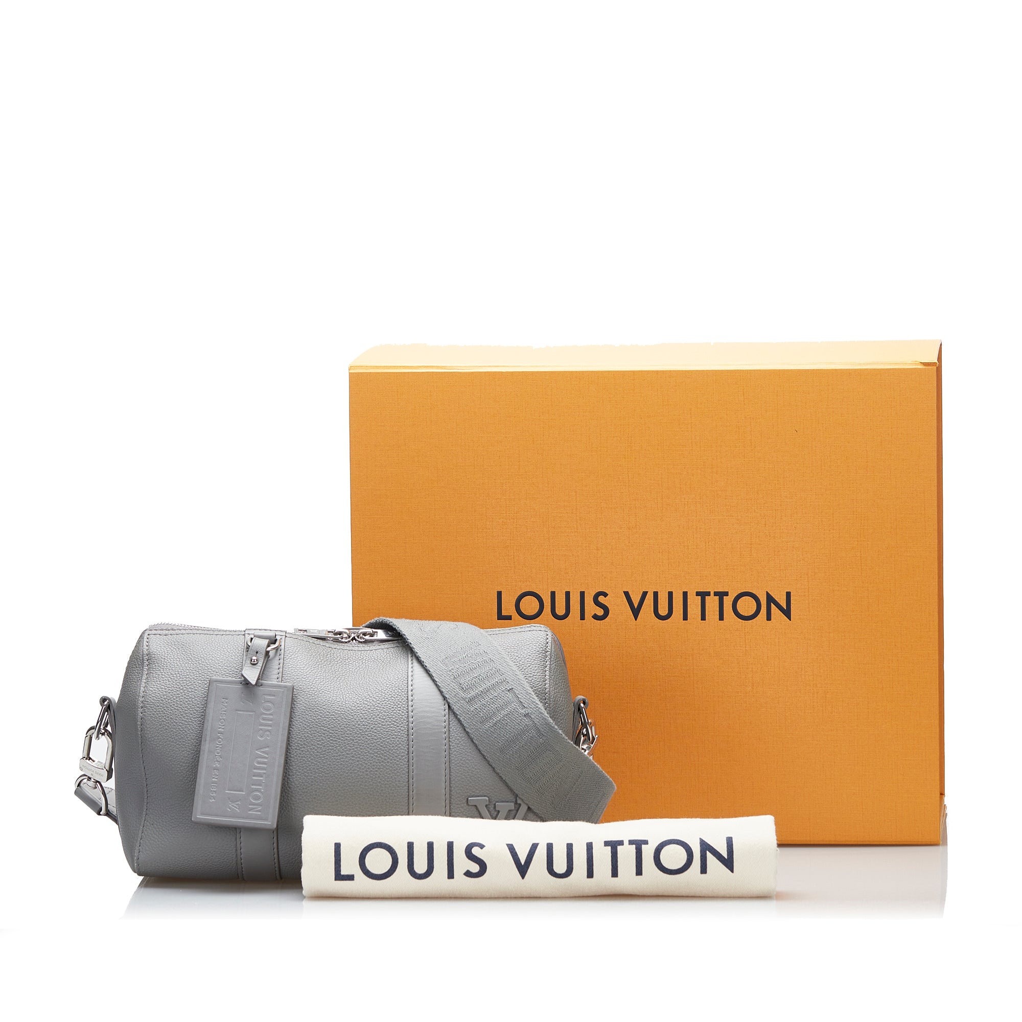 Gray Louis Vuitton Aerogram Keepall City Crossbody Bag – Designer Revival