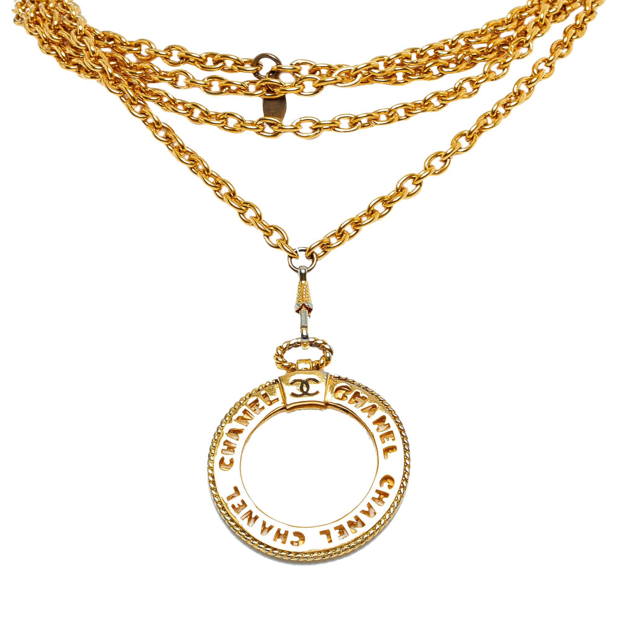 Gold Chanel Loupe Magnifying Glass Necklace – RvceShops Revival