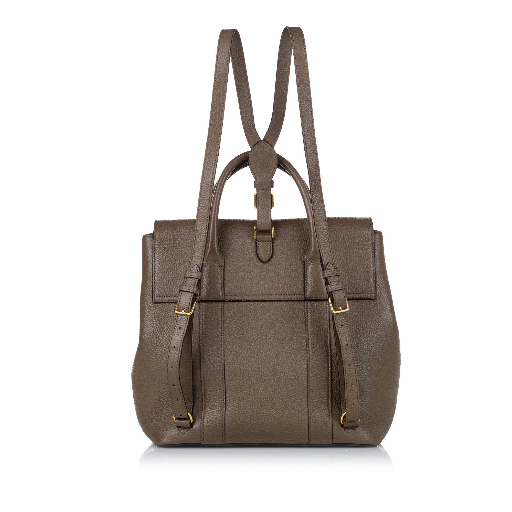 Bayswater small leather backpack Mulberry Brown in Leather - 35145115