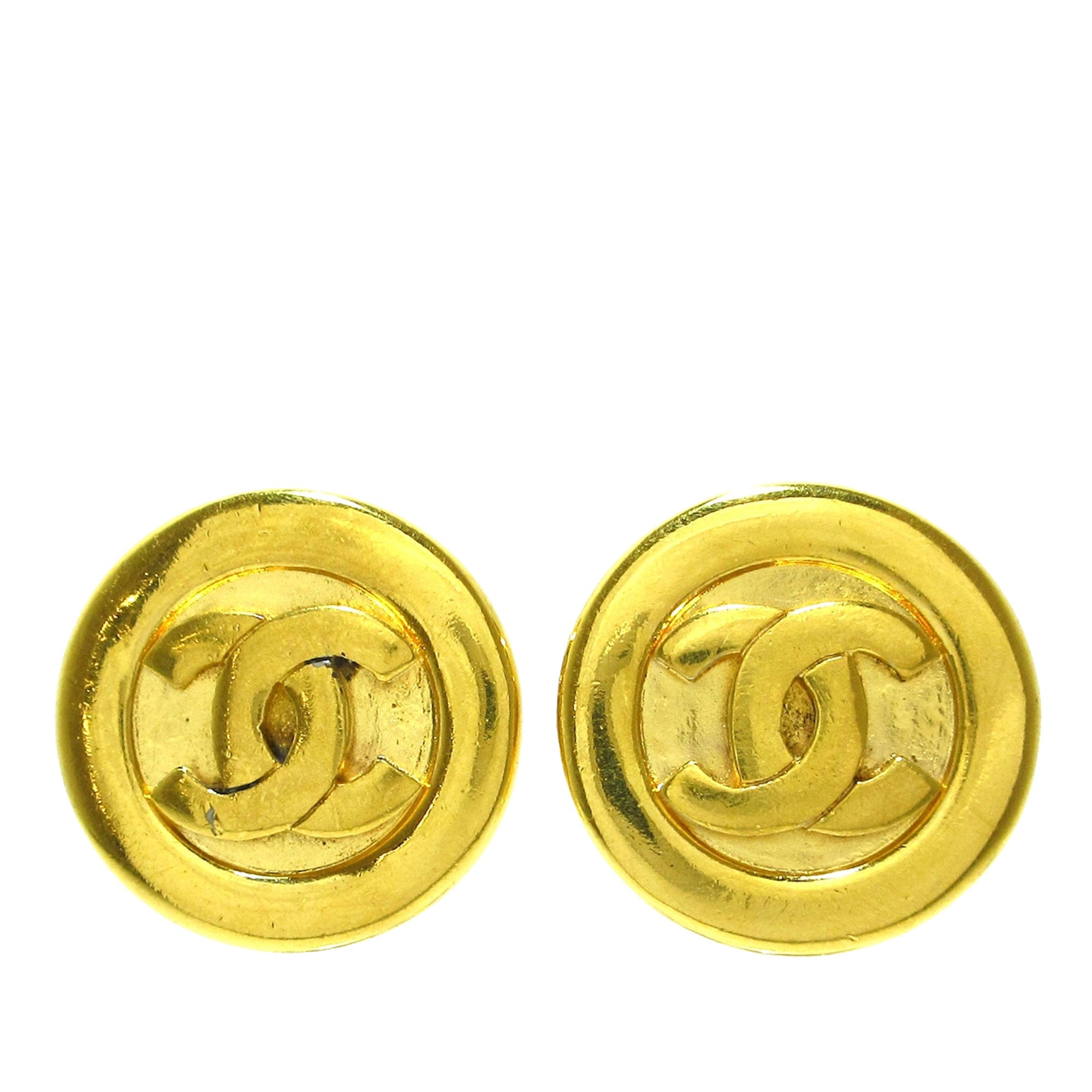 Chanel Vintage CC Clip-On Earrings - Gold-Plated Clip-On, Earrings