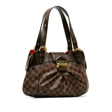 Brown Louis Vuitton Damier Ebene Sistina PM Shoulder Bag - Designer Revival