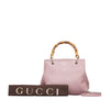 Pink Gucci Bamboo Shopper Satchel