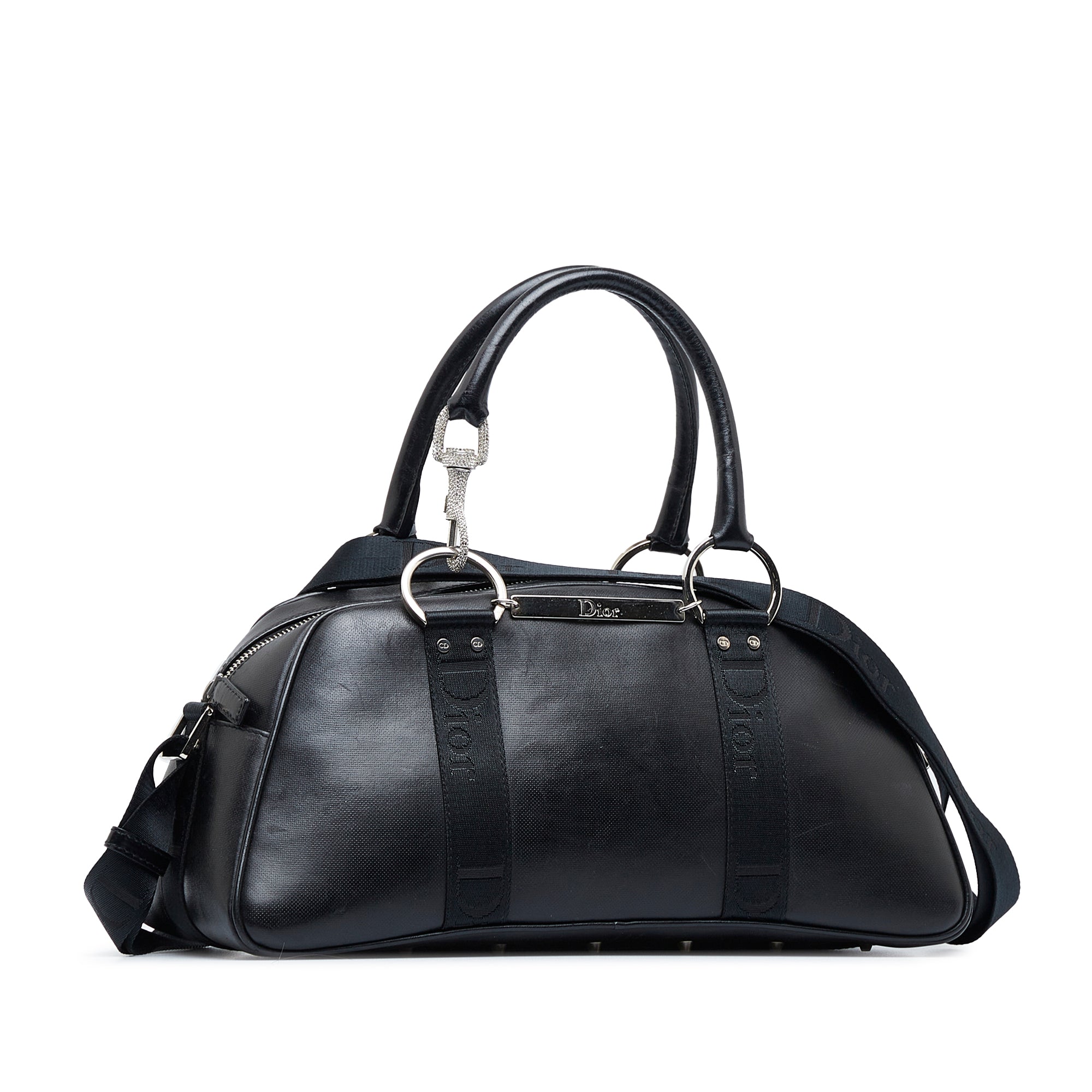 Chanel - Authenticated Bowling Bag Handbag - Leather Black Plain for Women, Very Good Condition