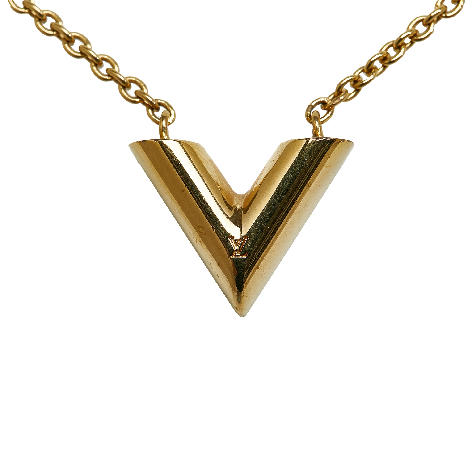 Louis Vuitton] Louis Vuitton Essential V necklace M63181 Gold plating –  KYOTO NISHIKINO