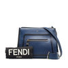 Blue Fendi Small Runaway Leather Satchel