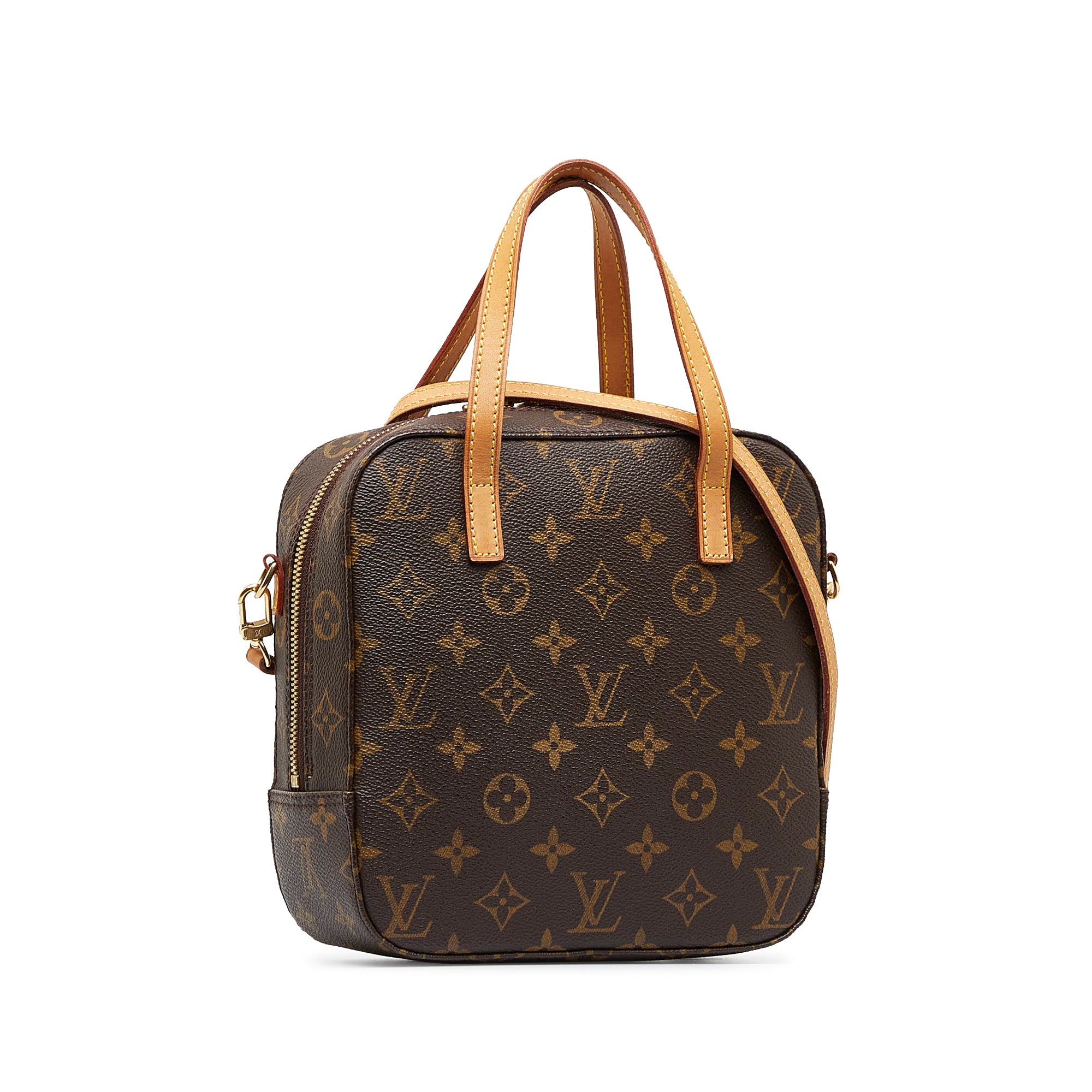 Spontini cloth handbag Louis Vuitton Brown in Cloth - 34679390