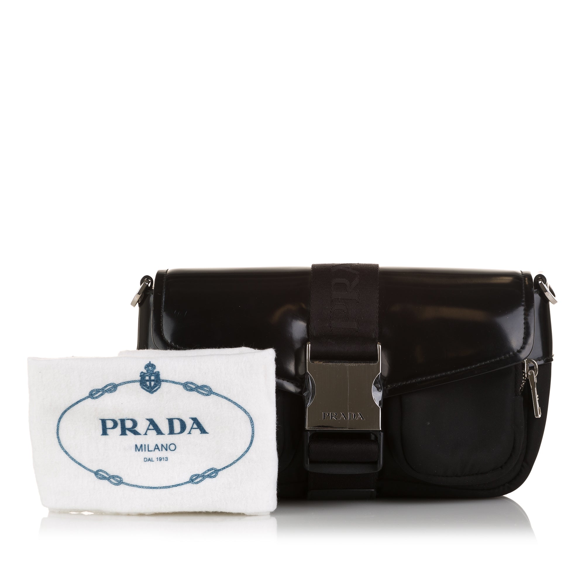 PRADA - Brand-plaque mini-pouch shell cross-body bag