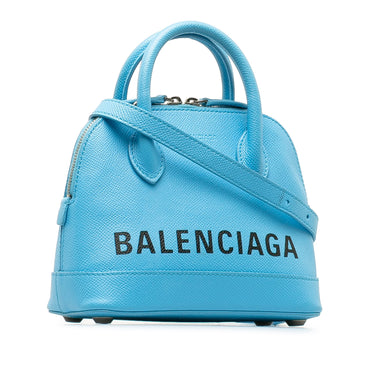 Blue Balenciaga XXS Ville Satchel - Designer Revival