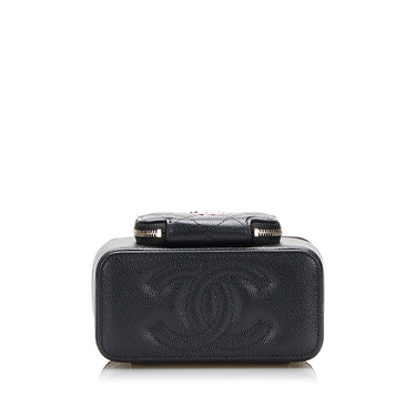 Black Chanel CC Matelasse Caviar Vanity Bag - Designer Revival