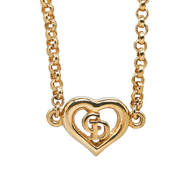 Gold Dior Heart Logo Bracelet