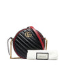 Black Gucci Mini Torchon GG Marmont Round Crossbody Bag
