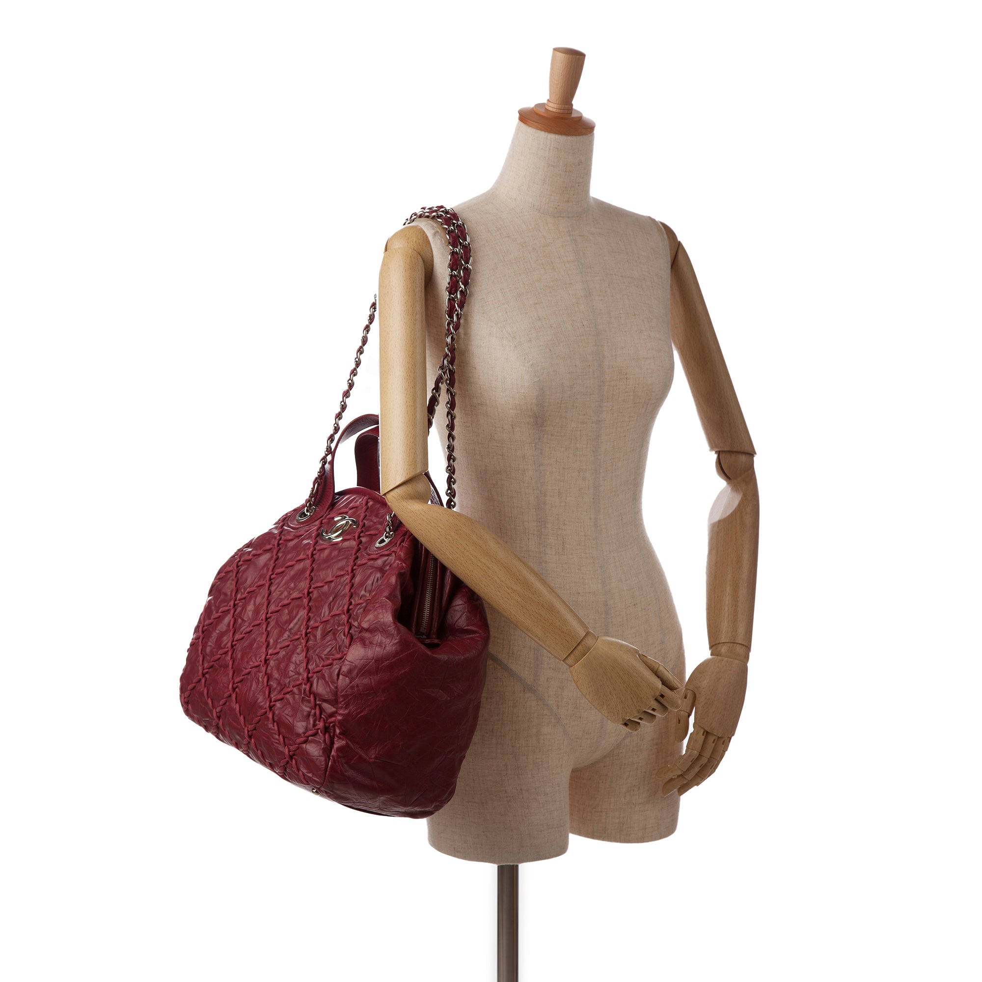 Red Chanel Ultra Stitch Bowler Bag Satchel – Designer Revival