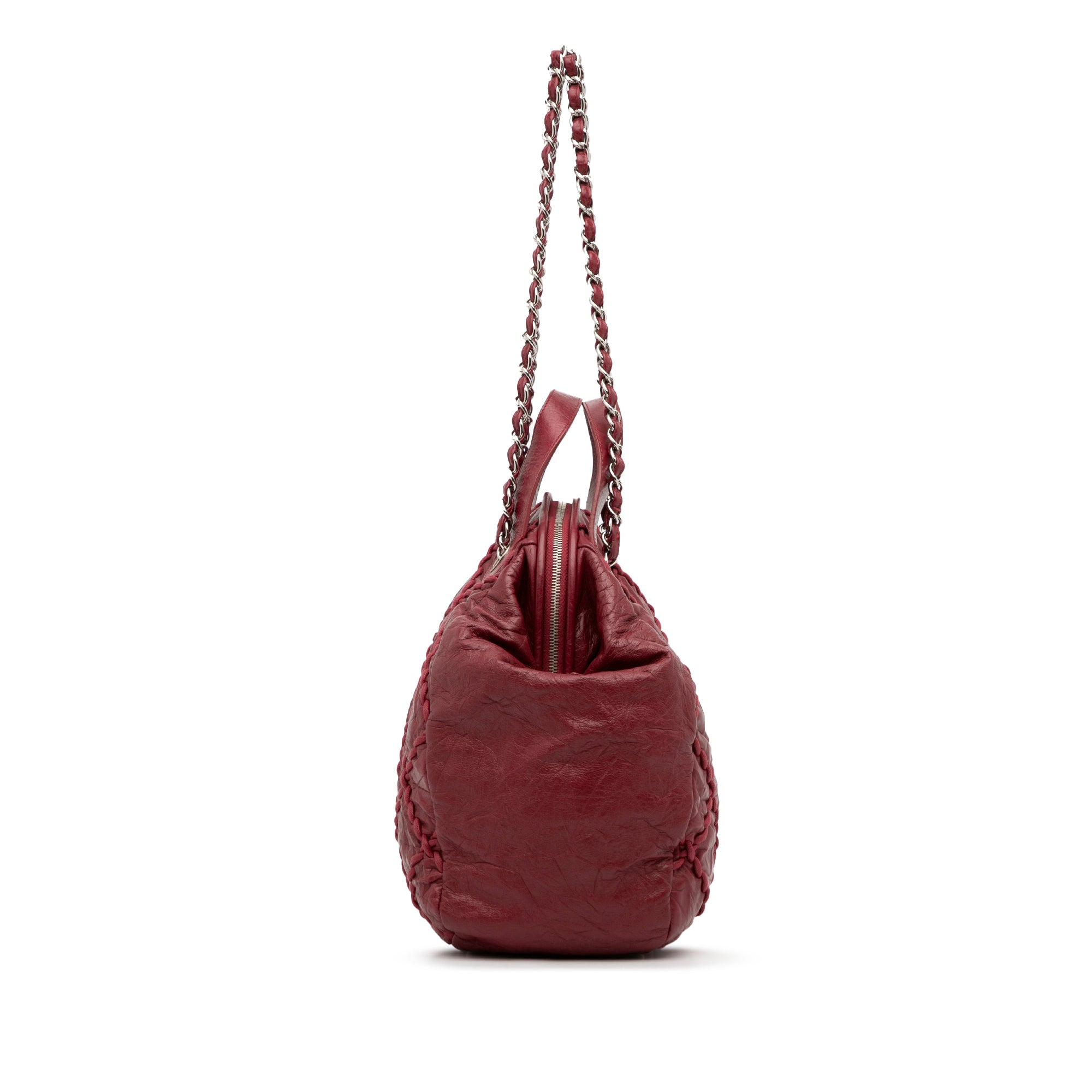 Red Chanel Ultra Stitch Bowler Bag Satchel – Designer Revival