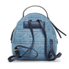 Blue Gucci Small GG Marmont Pearl Denim Backpack