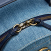 Blue Gucci Small GG Marmont Pearl Denim Backpack