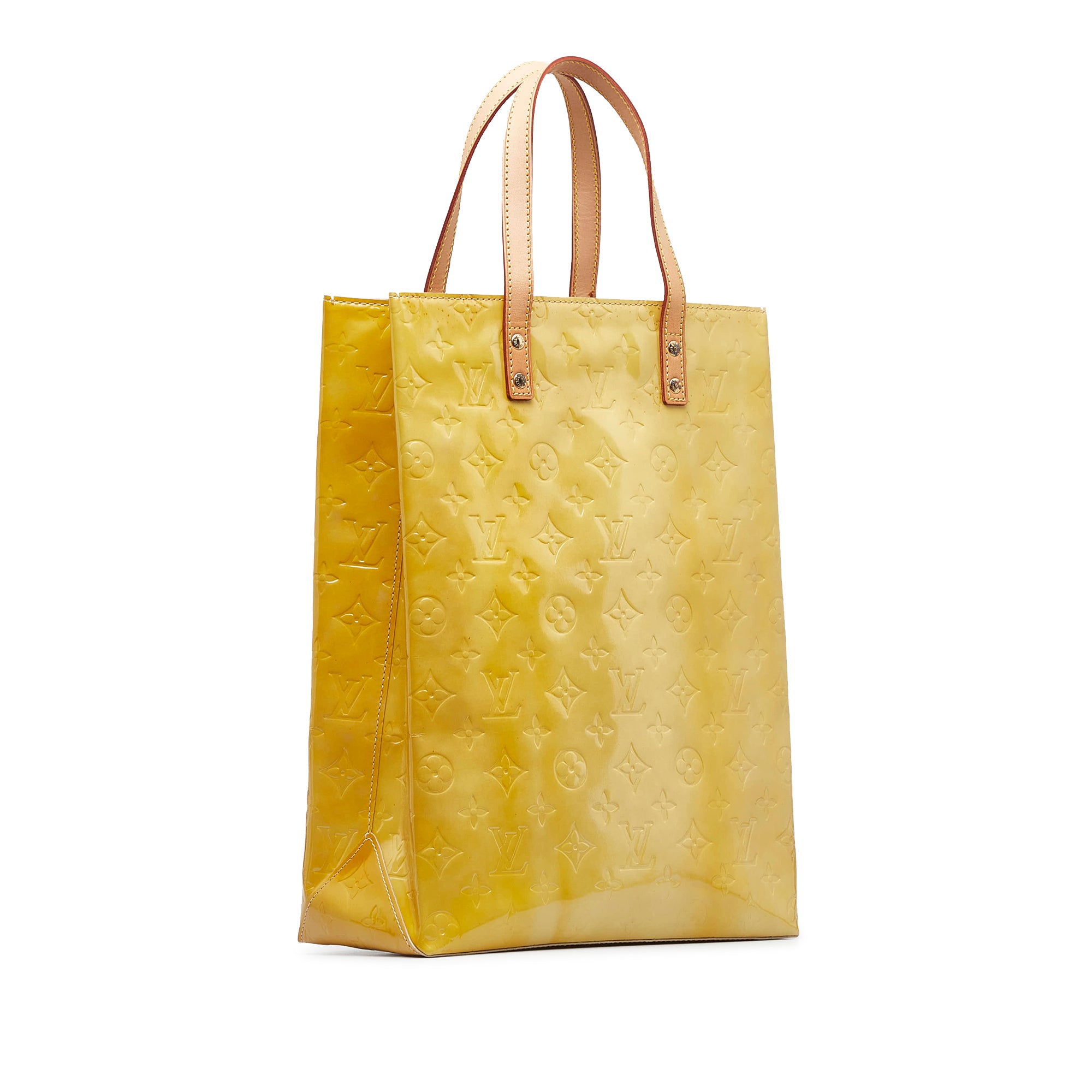 Gold Louis Vuitton Monogram Vernis Reade MM Tote Bag – Designer