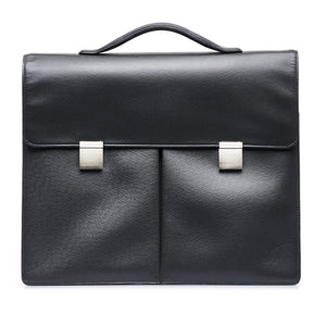 Black Louis Vuitton Taiga Serviette Khazan Business Bag