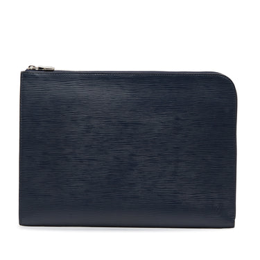 Blue Louis Vuitton Epi Pochette Jour GM Clutch Bag - Designer Revival