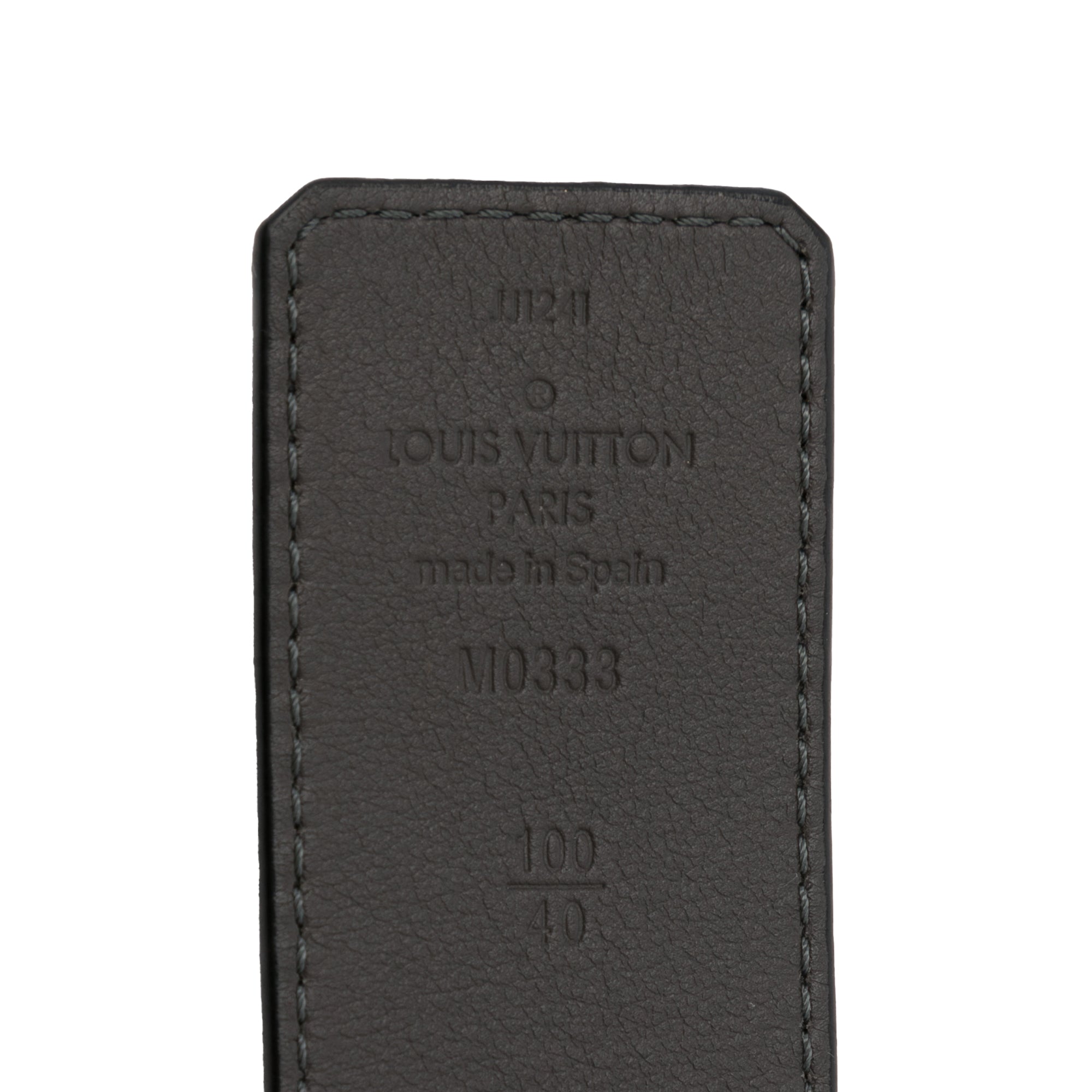 Leather belt Louis Vuitton Black size L International in Leather