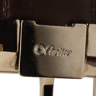 Black Cartier Leather Belt - Designer Revival