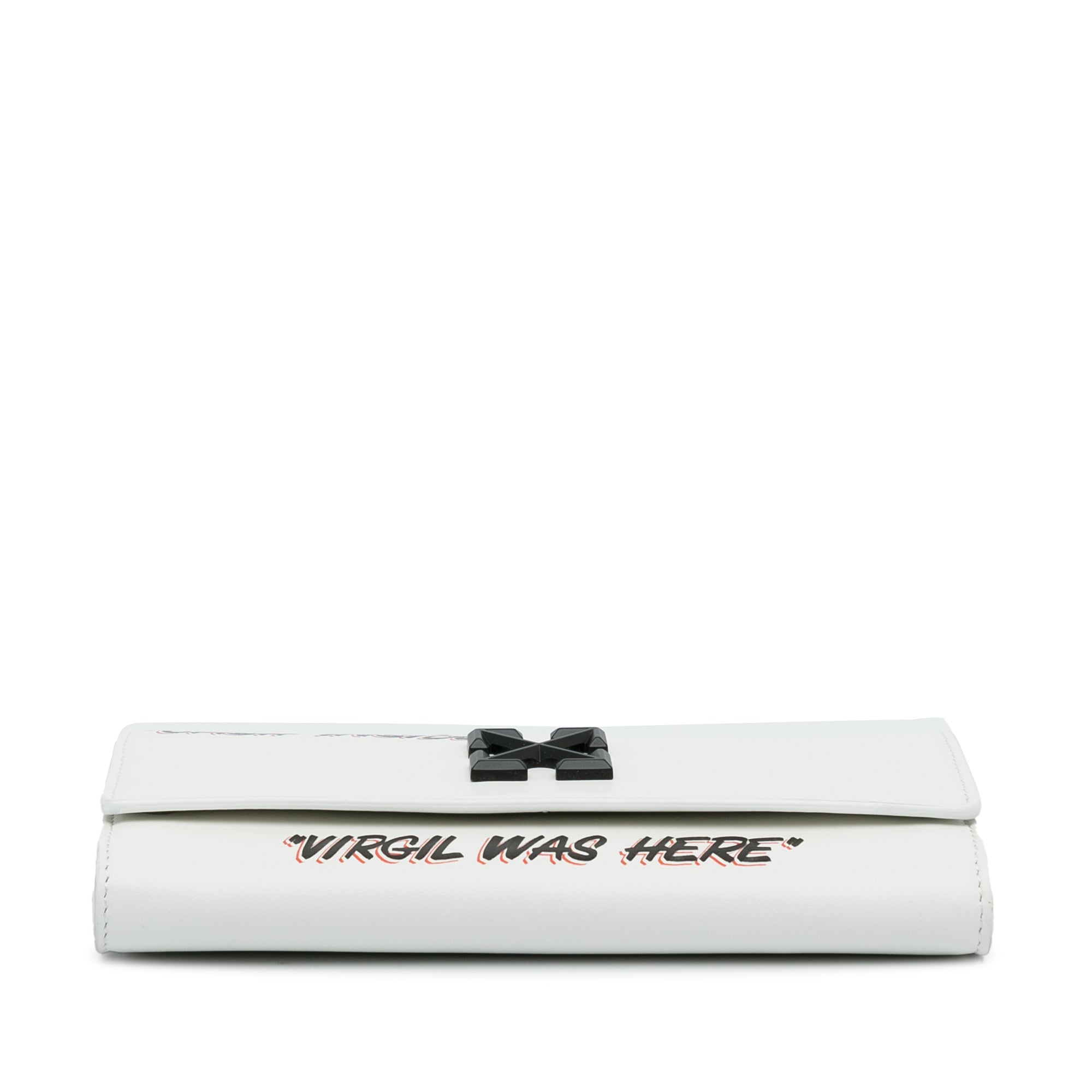 White Off White Jitney Quote Wallet on Chain Baguette - Designer Revival