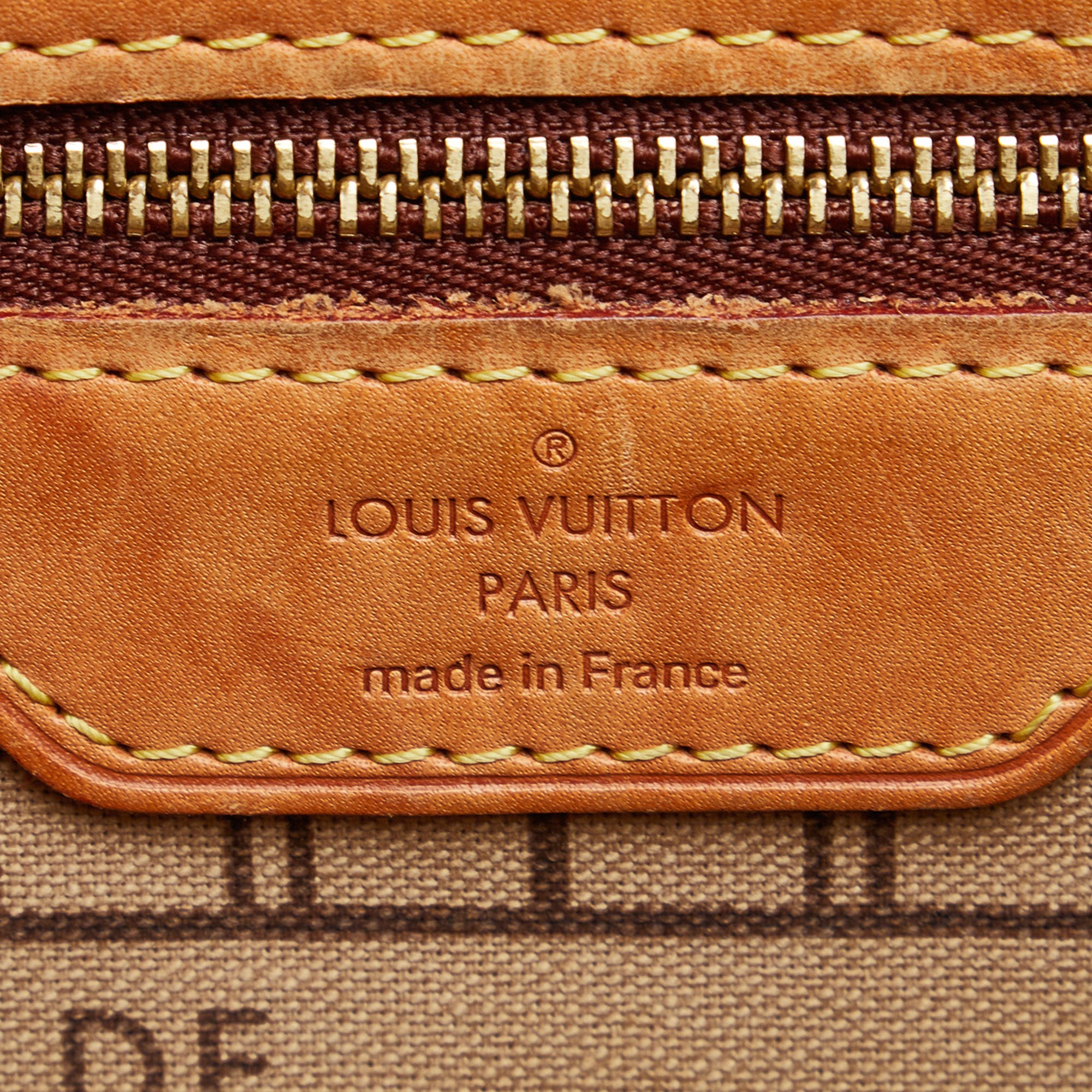 LOUIS VUITTON Neverfull Tote Bag Brown Check Zip Pocket Women's Paris  Limited