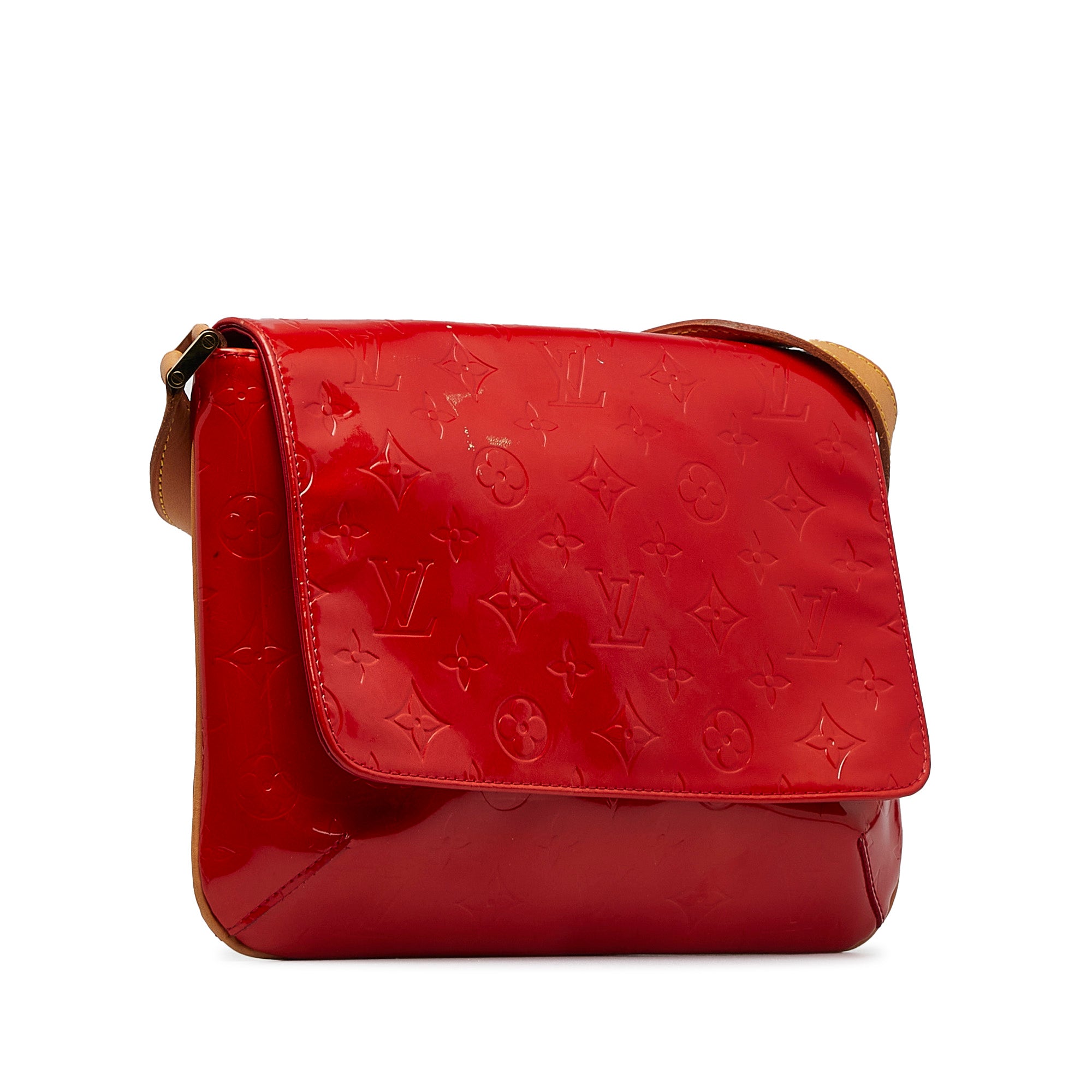 Red Louis Vuitton Monogram Vernis Thompson Street Shoulder Bag
