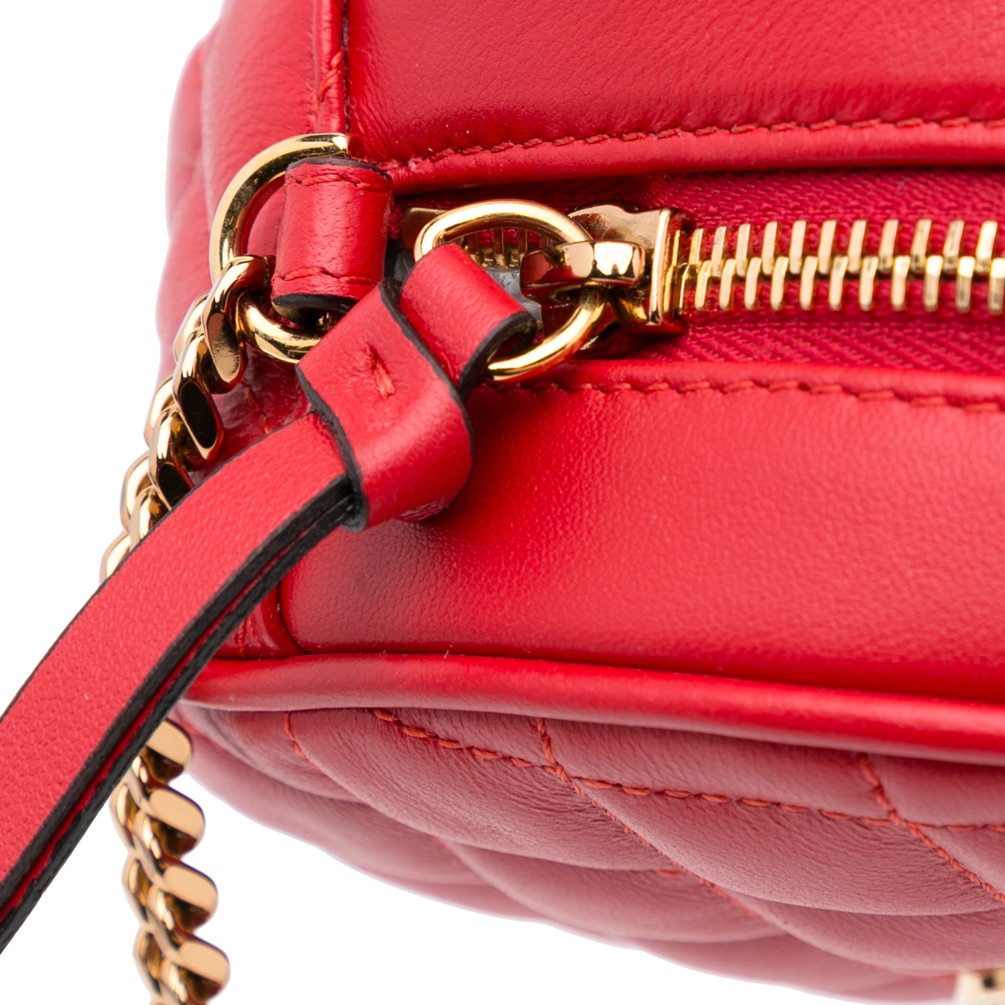 Red Versace Quilted Round La Medusa Camera Bag – Designer Revival