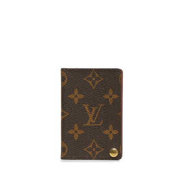 Brown Louis Vuitton Monogram Porte-Cartes Credit Pression Card Holder