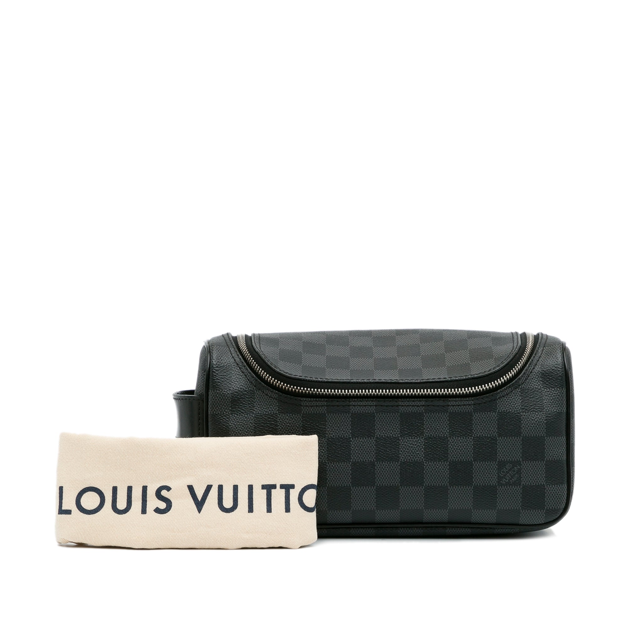 Louis Vuitton Black Damier Graphite Toiletry Pouch Poche Toilette 12lvs624