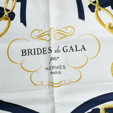 Blue Hermes Brides de Gala Silk Scarf Scarves - Designer Revival
