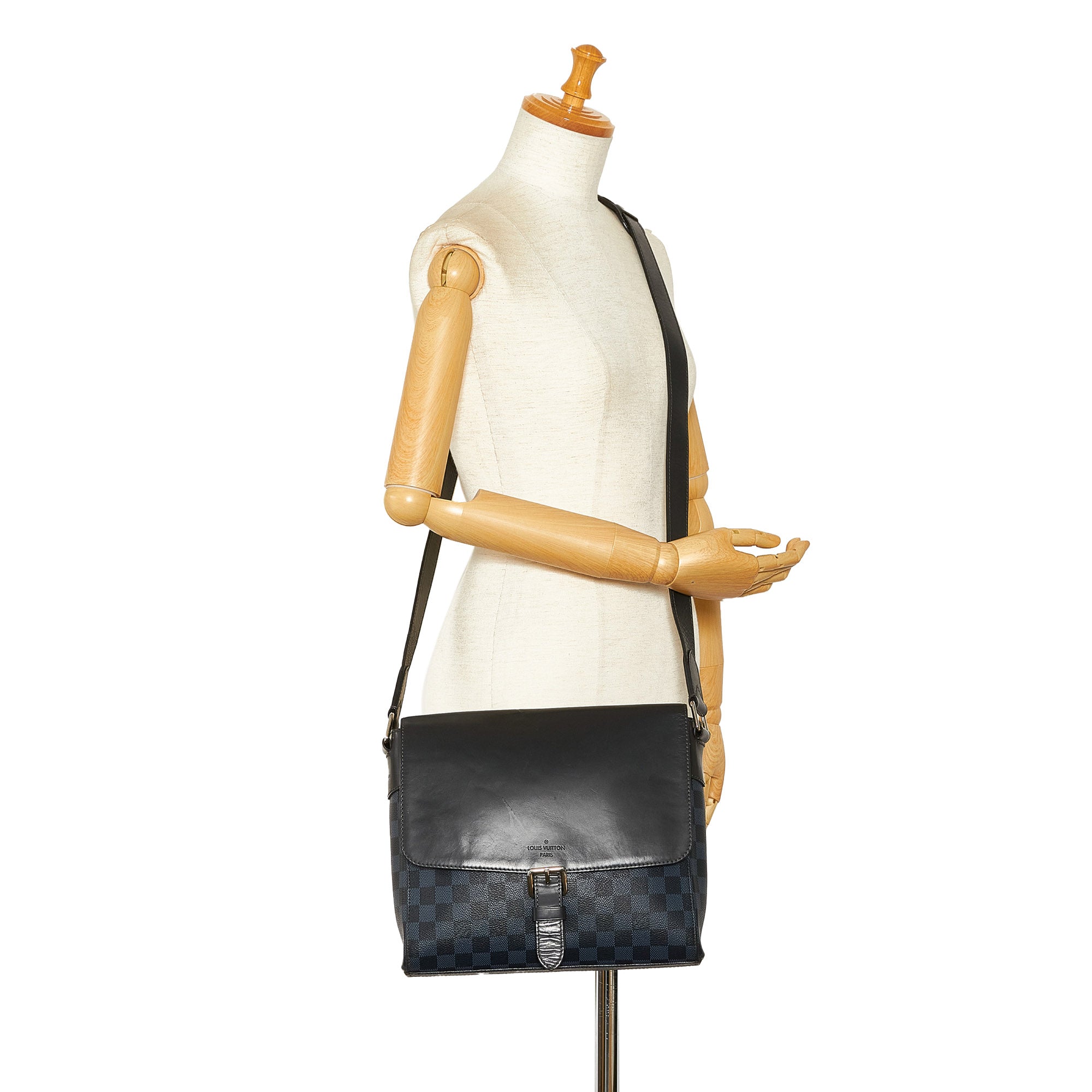 Black Louis Vuitton Damier Cobalt Newport Crossbody Bag, RvceShops Revival