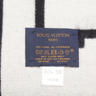 Black Louis Vuitton Cardiff Wool Scarf Scarves - Designer Revival