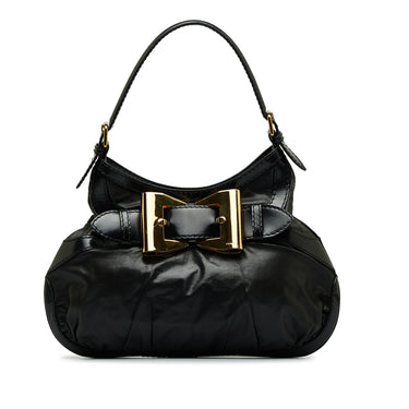 Black Gucci Leather Dialux Queen Hobo Bag - Designer Revival