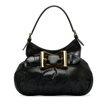 Black Gucci Leather Dialux Queen Hobo Bag - Designer Revival